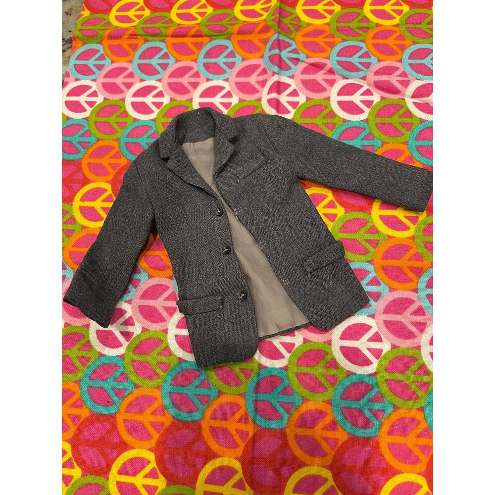 Vintage Mattel Ken Barbie TAGGED Clothing Gray Suit Jacket #3